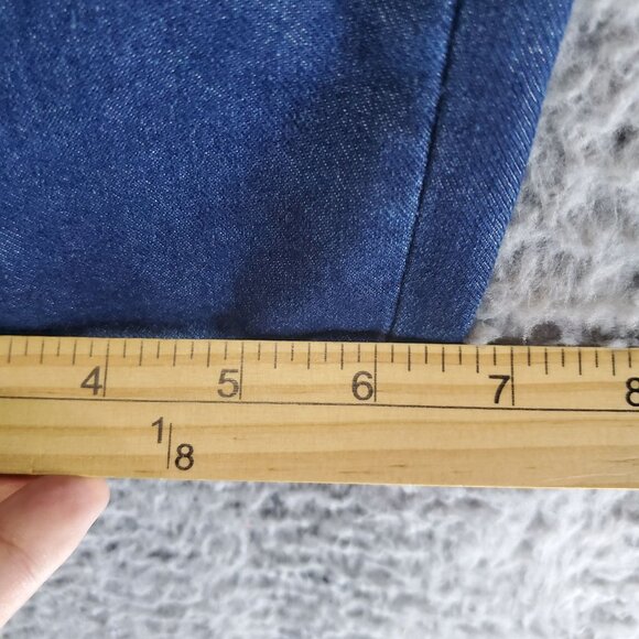 Old Navy Jeans Womens 10 Blue High-Rise Slouchy Straight Cropped Denim - Picture 7 of 11